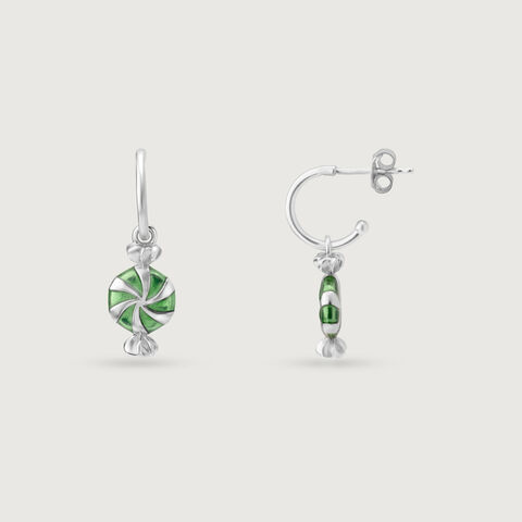 Fresh Twist Silver Drop Earrings
