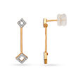 14KT Yellow Gold Diamond Drop Earrings,,hi-res view 2