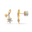 14kt Yellow Gold & Diamond Palm Tree Earrings,,hi-res view 1