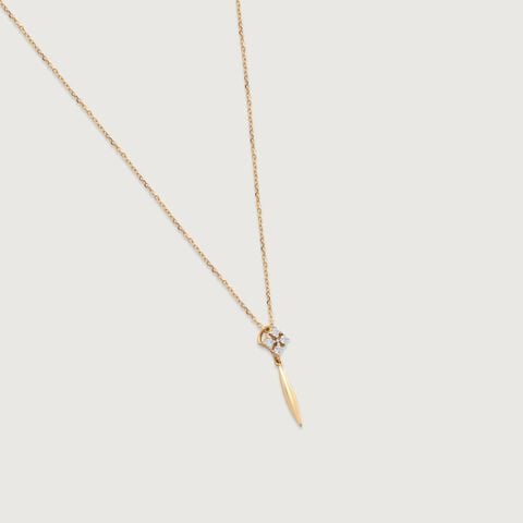 Golden Line Diamond Necklace