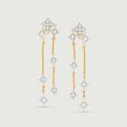 Starlit Cascade Diamond Drop Earrings,,hi-res view 3