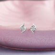 Elegant Swirl Silver Stud Earrings,,hi-res view 1