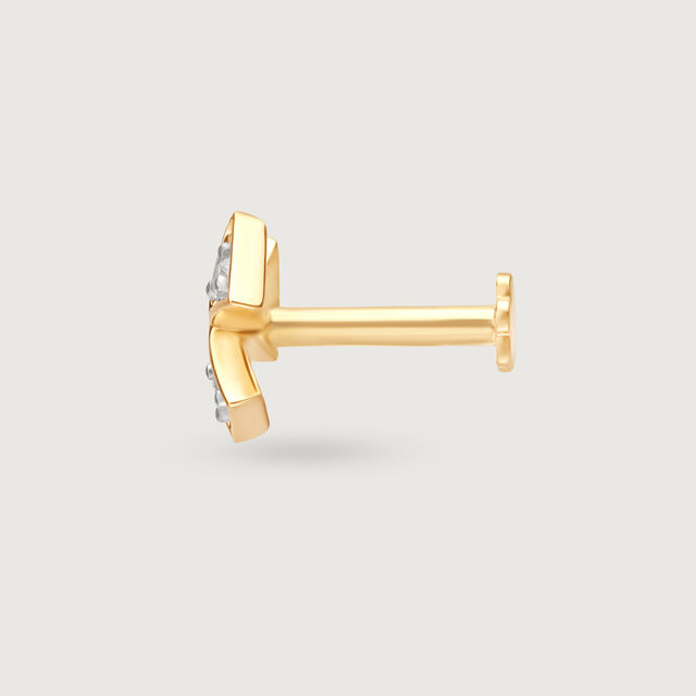 The Twinkling Stars 14KT Diamond Nose Pin,,hi-res image number null