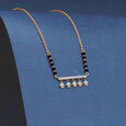 Playful Linear Diamond Mangalsutra,,hi-res view 1