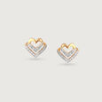 Dazzling Heartbeat Diamond Stud Earrings,,hi-res view 3