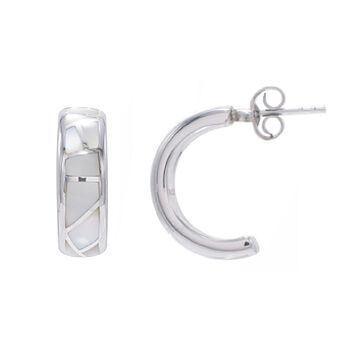 Half Round 92.5 Silver Earrings For Special Occasions