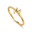 Letter M 14KT Yellow Gold Initial Ring,,hi-res view 4