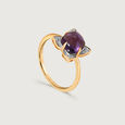Aurora's Embrace 14KT Amethyst  & Diamond  Finger Ring,,hi-res view 4
