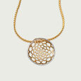 Minimalist Yellow and White Gold Pendant,,hi-res view 4