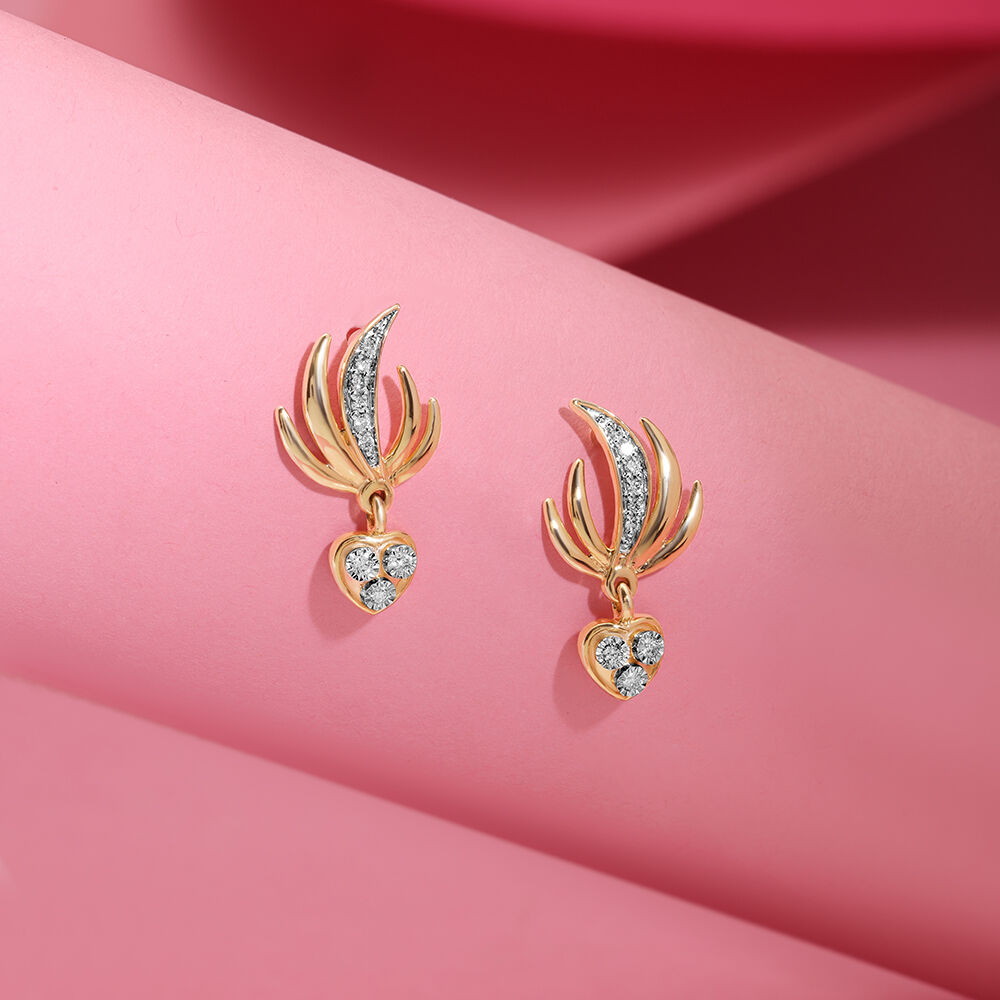 Earrings Buy Stylish Gold Diamond Earrings for Women Online