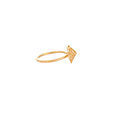 14KT Yellow Gold Finger Ring With Hexagon Design,,hi-res view 2