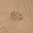 Twisting Tide 14 Kt Gold & Diamond Finger Ring,,hi-res view 1