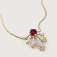 Radiant Spiral Ruby & Diamond Pendant,,hi-res view 3