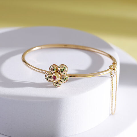 Blossom Dreams Pink Sapphire 14 KT Bangle