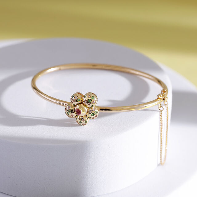Blossom Dreams Pink Sapphire 14 KT Bangle,,hi-res image number null