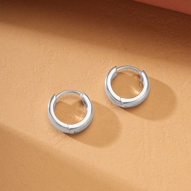 Polished Sleek Silver Earrings,,hi-res image number null
