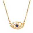 14KT Yellow Gold Divine Evil Eye Necklace,,hi-res view 3