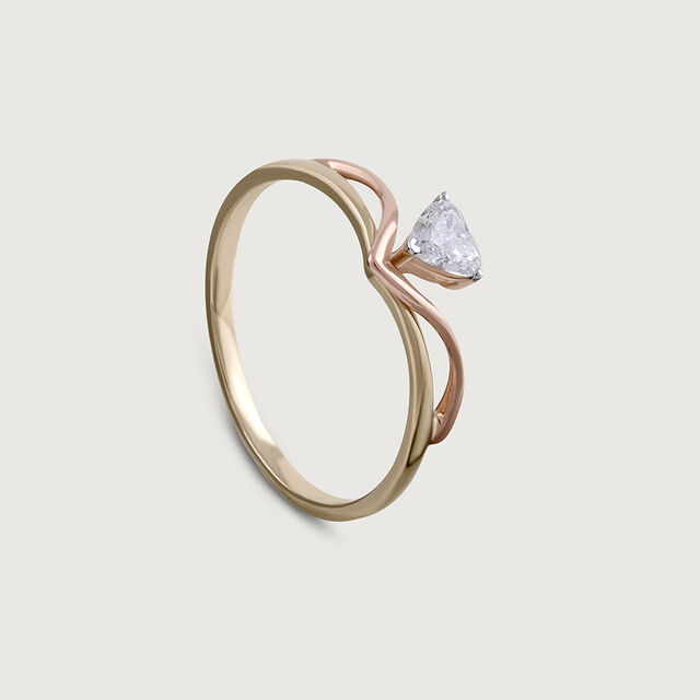 Enchanted Heart 14 kt Gold & Diamond Finger Ring,,hi-res image number null