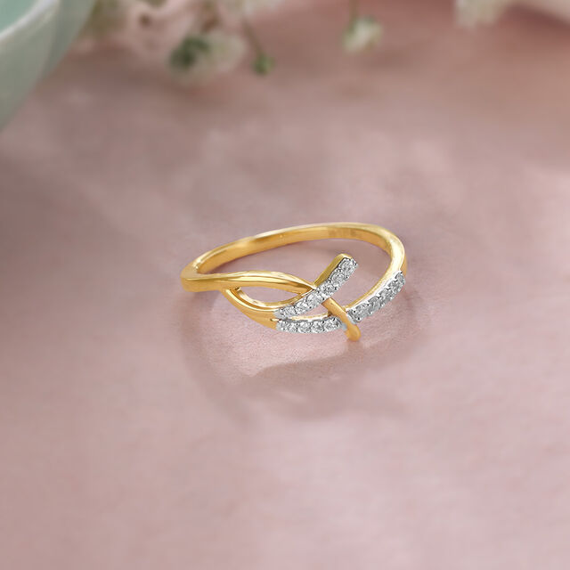 Eternal Twist 14KT Gold & Diamond Ring,,hi-res image number null
