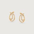 Sunflare Orbit Diamond Hoop Earrings,,hi-res view 3