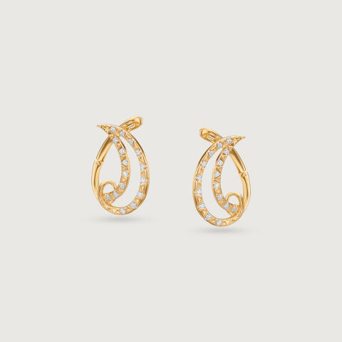 Sunflare Orbit Diamond Hoop Earrings