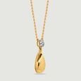 Luminous Textured Diamond Drop Necklace,,hi-res view 3