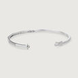 Minimal Gleam Silver Bangle,,hi-res view 5