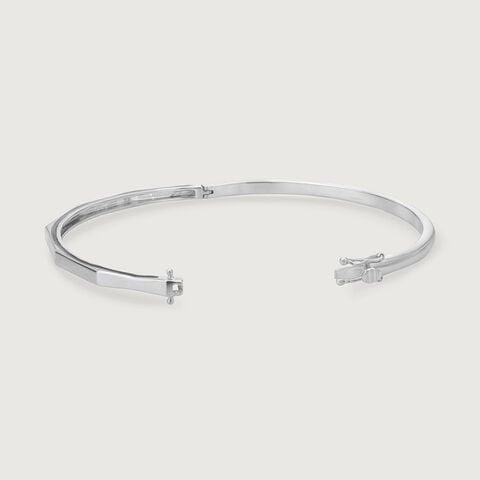 Minimal Gleam Silver Bangle