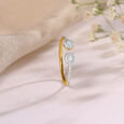 Twin Crescendo Gold & Diamond Finger Ring,,hi-res view 1