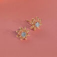Serene Petal Diamond Stud Earrings,,hi-res view 1