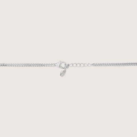 Polished Edge Silver Necklace