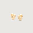 Flex Drift Gold Stud Earrings,,hi-res view 3