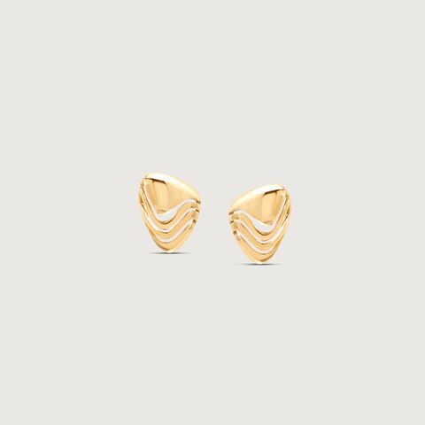 Flex Drift Gold Stud Earrings