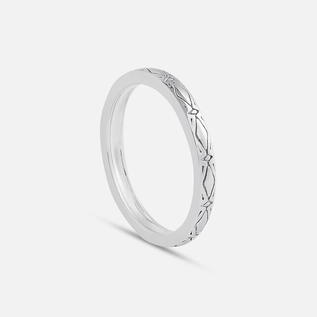 Engraved Accent Silver Ring,,hi-res image number null