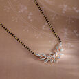 Enchanted Leaves 14 Kt Gold and Diamond Mangalsutra,,hi-res view 1