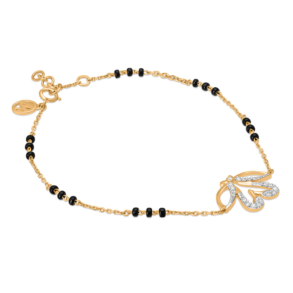 14 KT Captivating Diamond Mangalsutra Bracelet