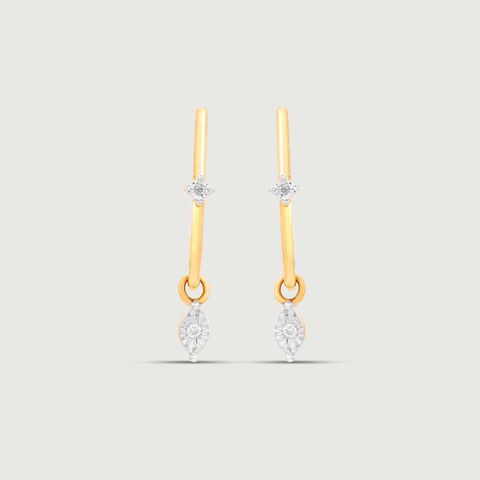 Dainty Blink Diamond Hoop Earrings