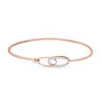 14KT Rose Gold Curvaceous Glimmer Diamond Bangle,,hi-res view 1