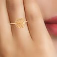 14KT Yellow Gold Finger Ring With Hexagon Design,,hi-res view 3