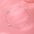 Dreamy Dangle Silver Anklet,,hi-res view 1