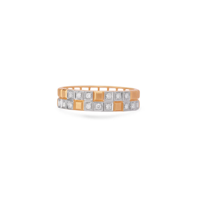 Cubic Charm Gold & Diamond Finger Ring,,hi-res image number null