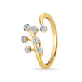 14KT Yellow Gold Glowing Leaves Diamond Ring,,hi-res view 3