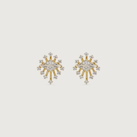Geometric Aura Diamond Earrings