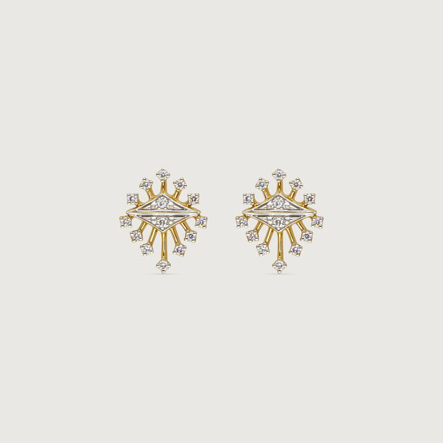Geometric Aura Diamond Earrings,,hi-res image number null