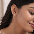 Teardrop Chic 14 Kt Gold and Diamond Drop Earrings,,hi-res view 2