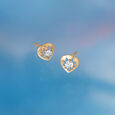 Radiant Solar Diamond Stud Earrings,,hi-res view 1