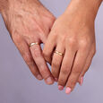 Soulmate Band 18KT Gold Couple Ring -Single Piece,,hi-res view 2