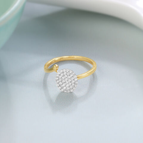 Glowing Halo 14KT Gold & Diamond Ring