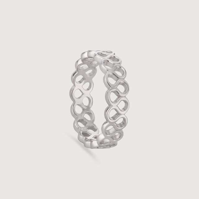 Looped Luxe Silver Ring,,hi-res image number null