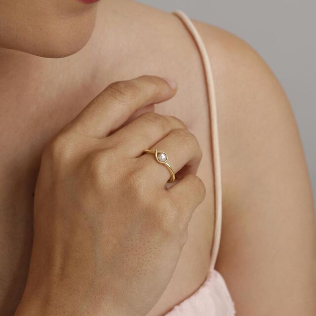 Twist Bloom Pearl Ring,,hi-res image number null